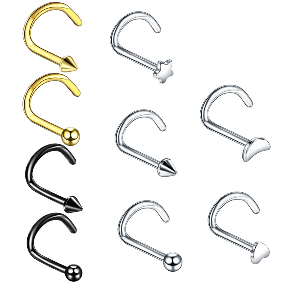 Piercing nostril de acero quirúrgico