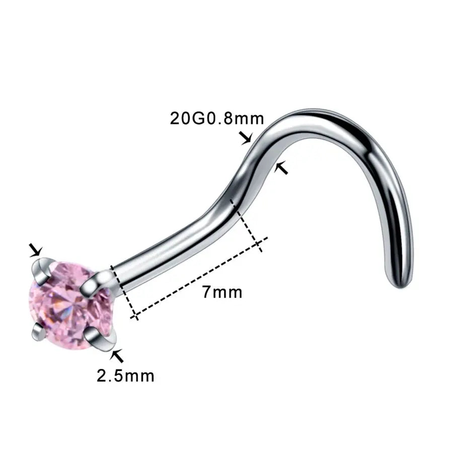 Piercing nostril de acero quirúrgico
