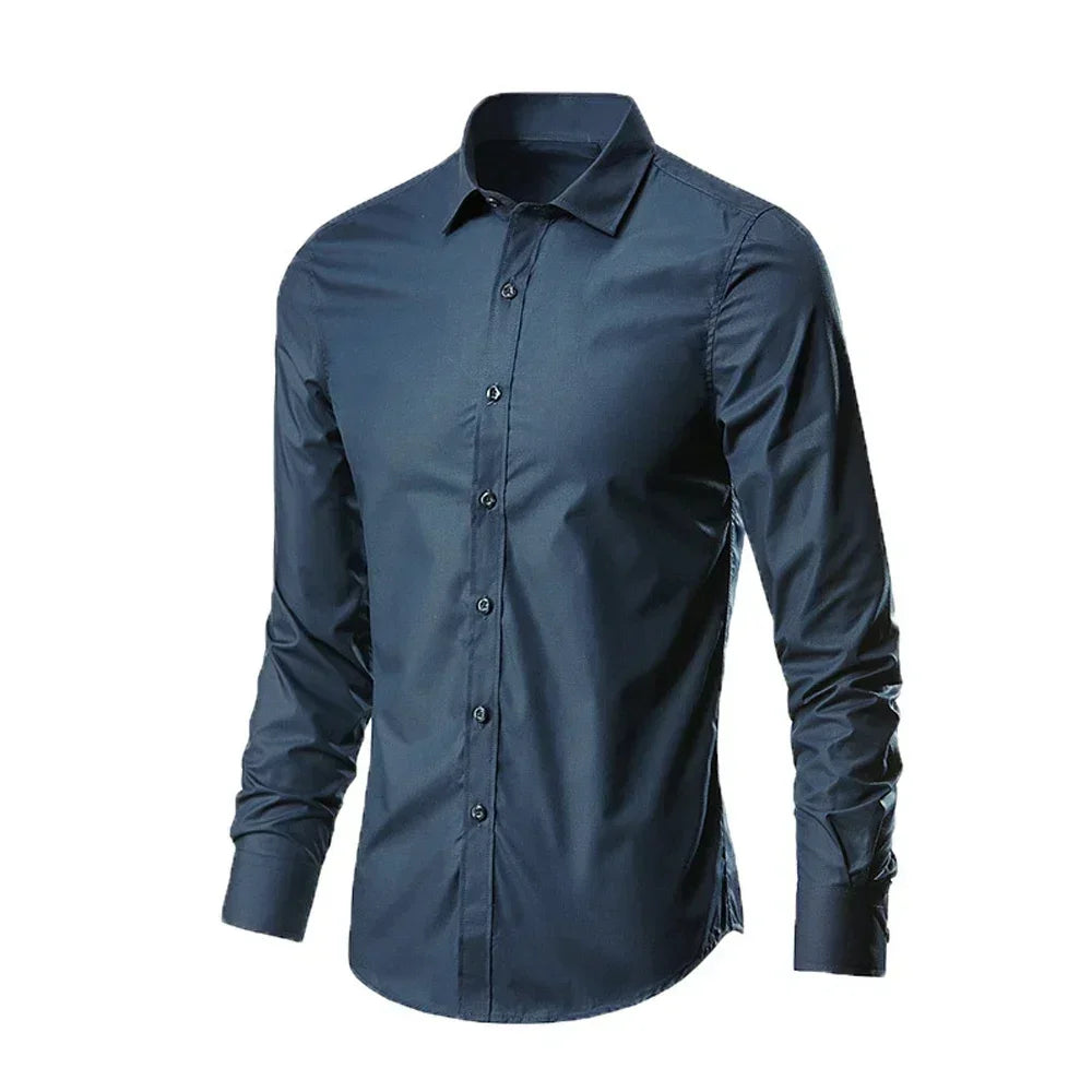 Camisa formal de manga larga para hombre