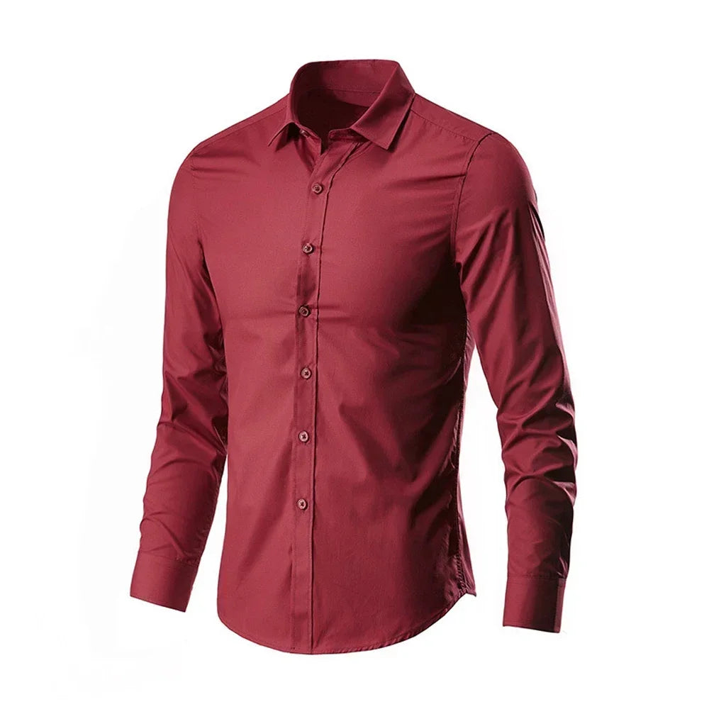 Camisa formal de manga larga para hombre