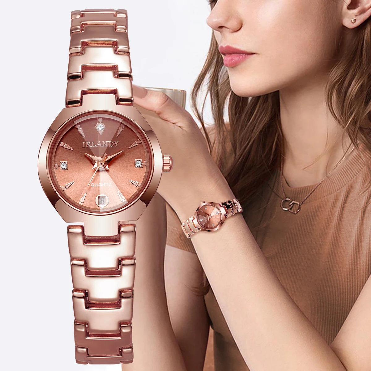 Reloj de acero inoxidable para mujer
