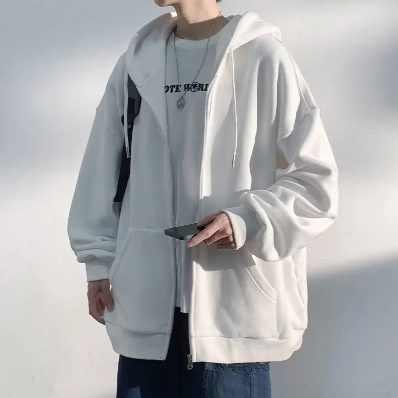 Chaqueta básica con capucha para hombre