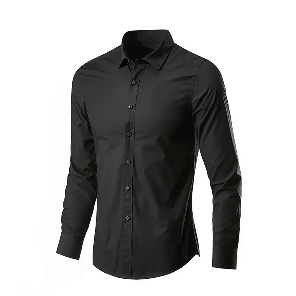 Camisa formal de manga larga para hombre