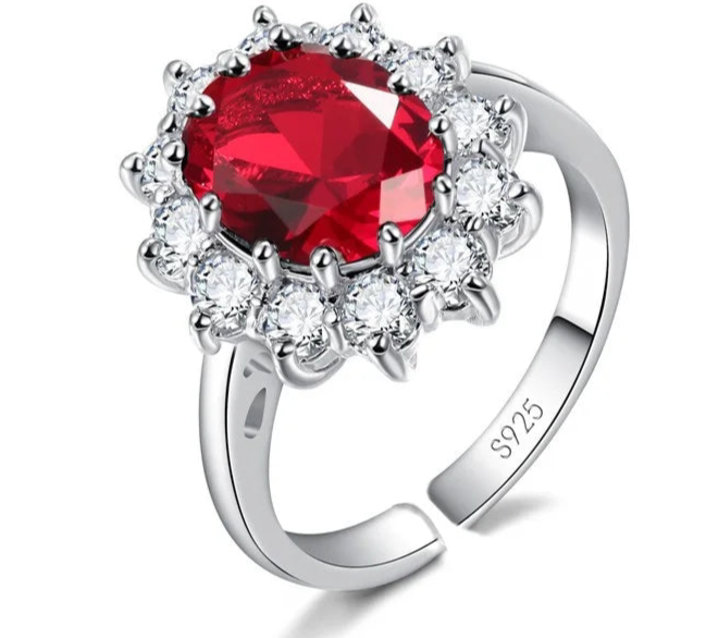 anillos de plata de ley con piedra preciosa