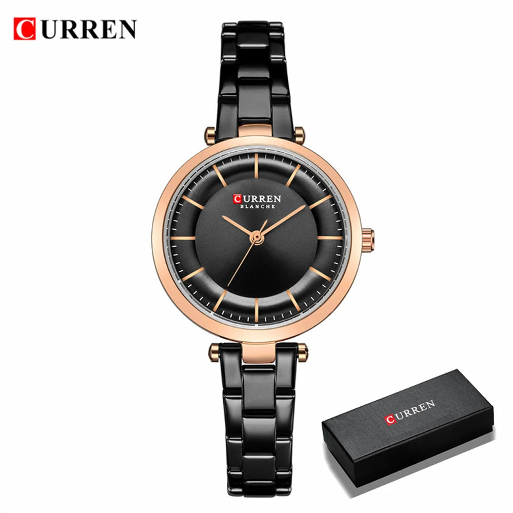 Reloj metálico de mujer