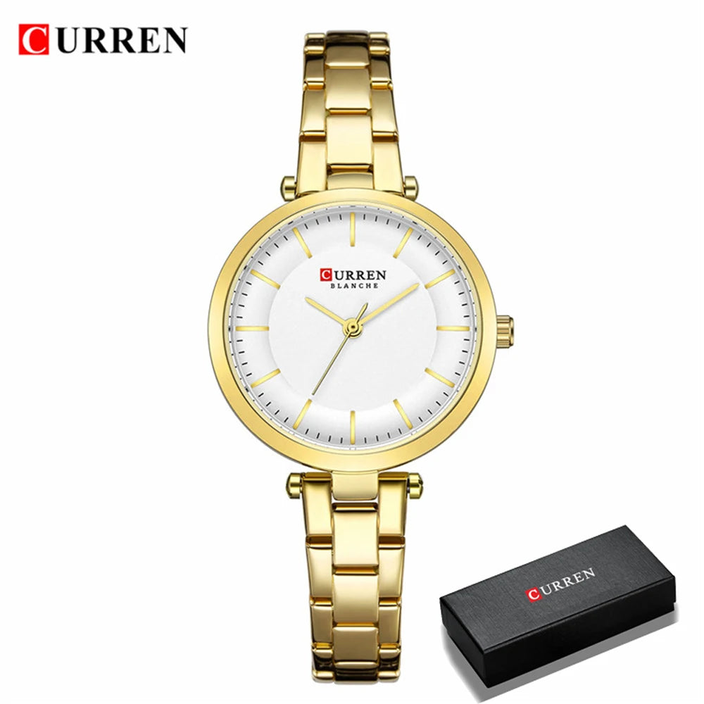 Reloj metálico de mujer