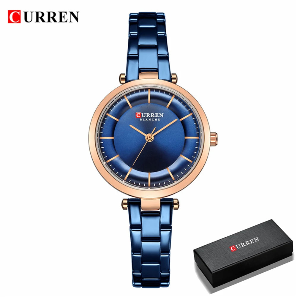 Reloj metálico de mujer