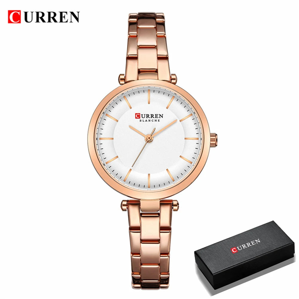 Reloj metálico de mujer