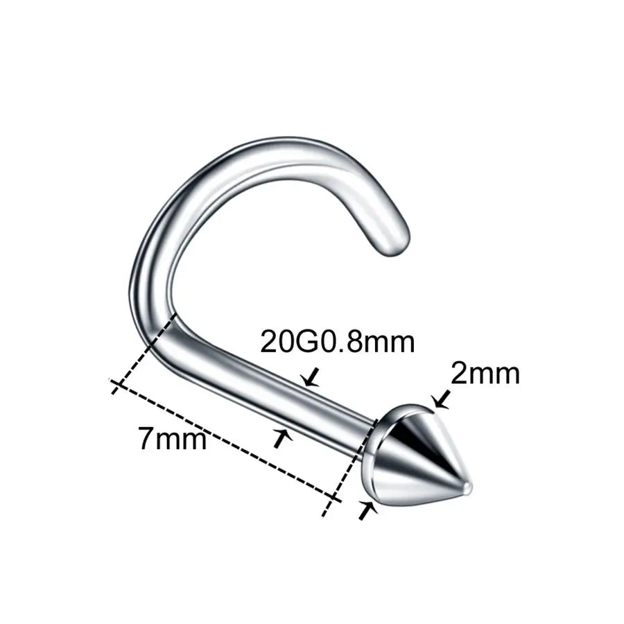 Piercing nostril de acero quirúrgico