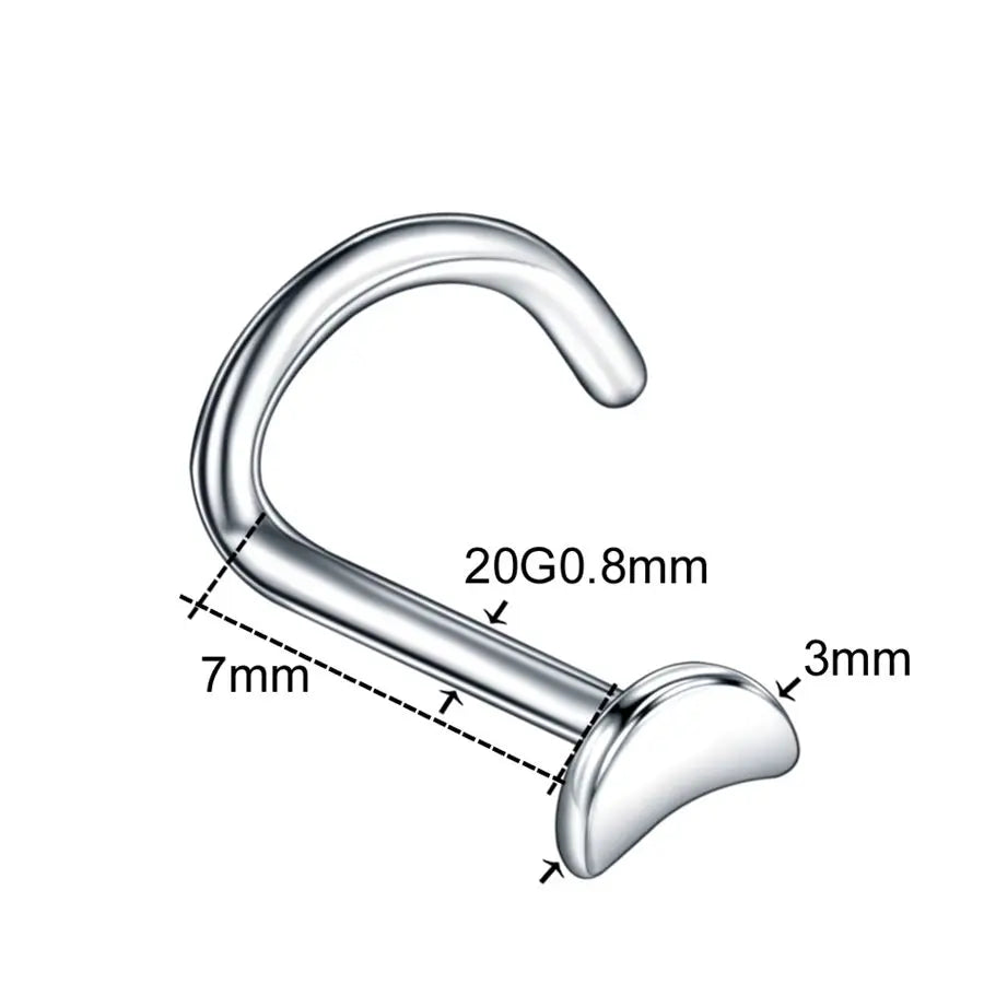 Piercing nostril de acero quirúrgico