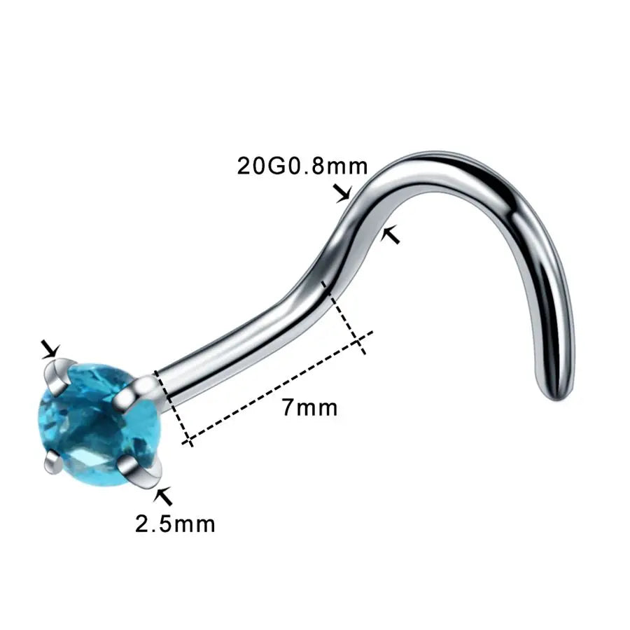 Piercing nostril de acero quirúrgico