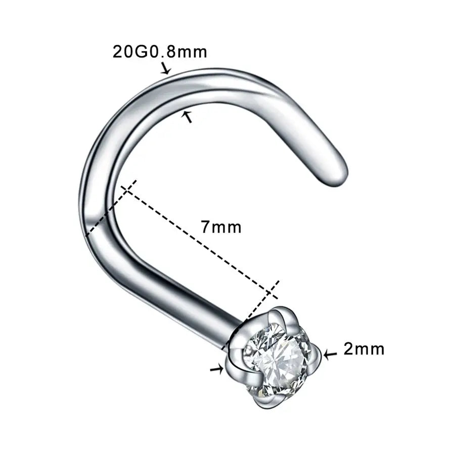 Piercing nostril de acero quirúrgico