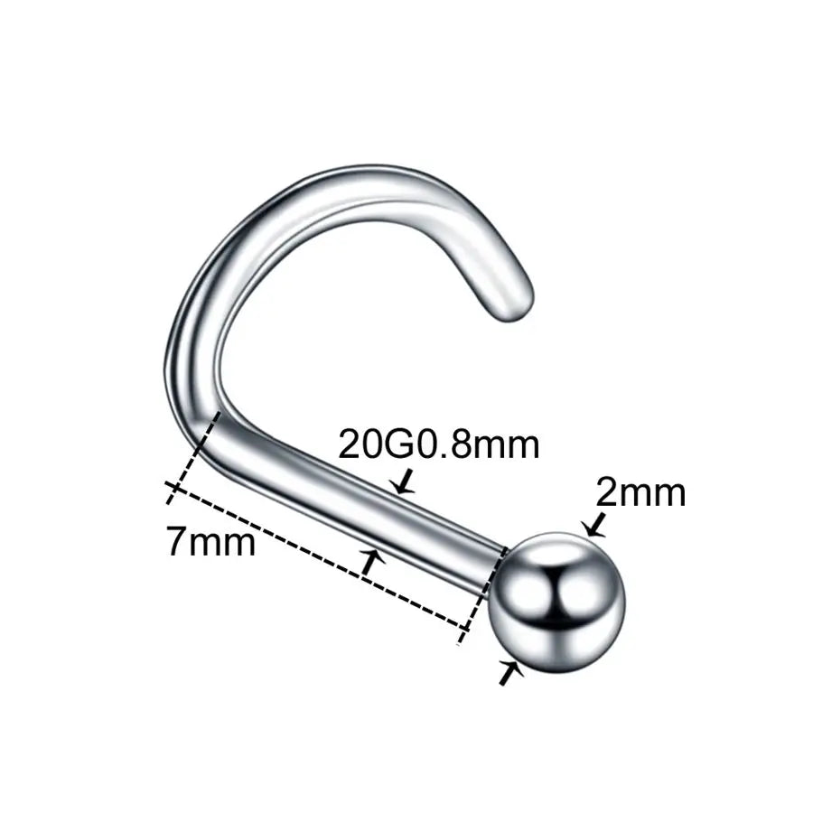 Piercing nostril de acero quirúrgico