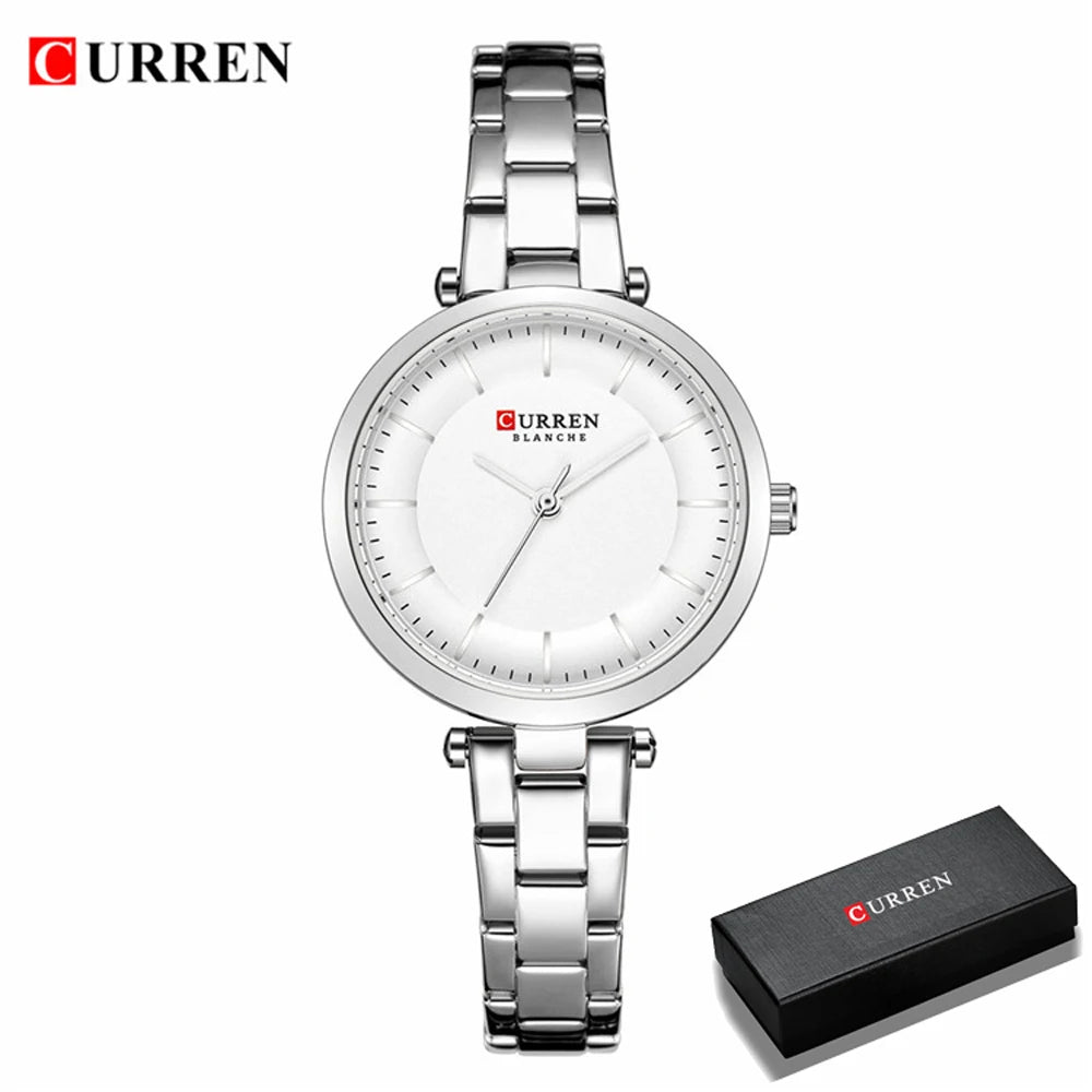 Reloj metálico de mujer
