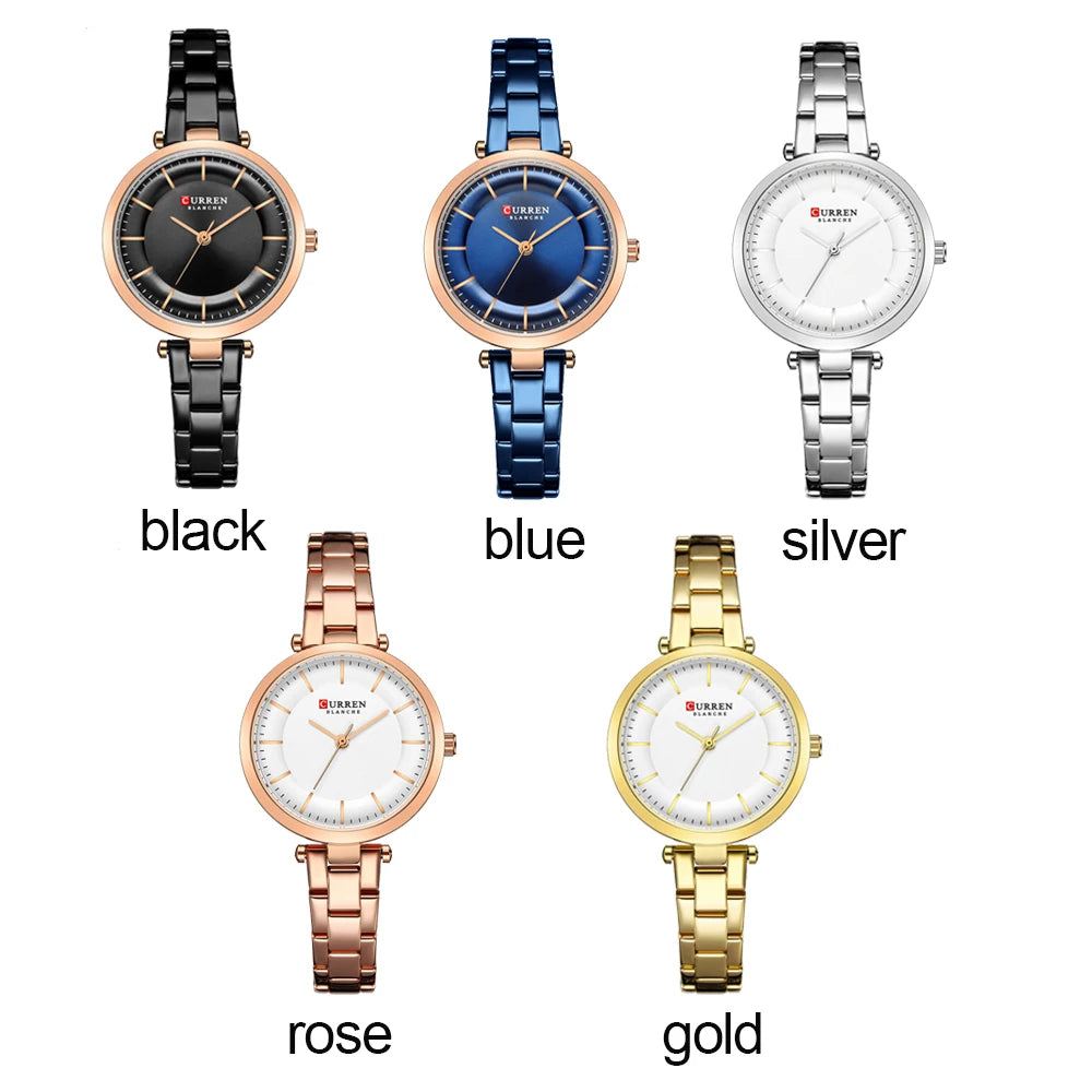 Reloj metálico de mujer
