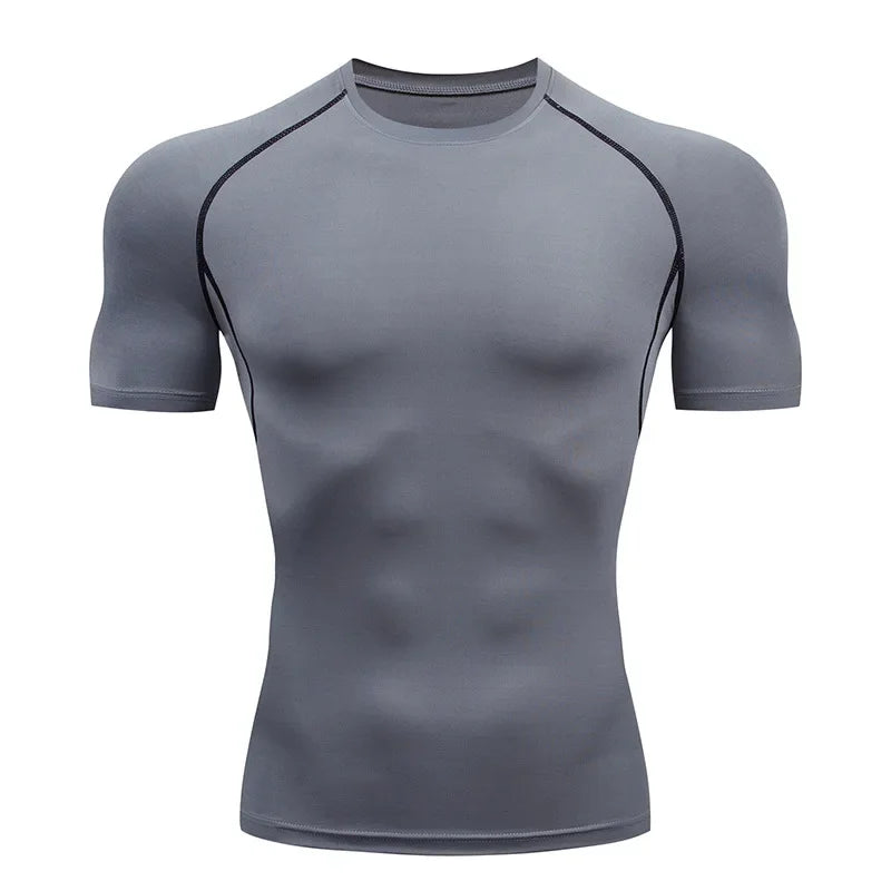 Camiseta manga corta ajustada hombre