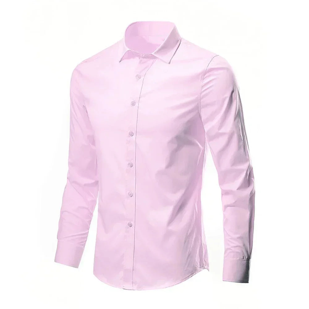 Camisa formal de manga larga para hombre
