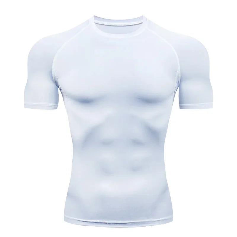 Camiseta manga corta ajustada hombre