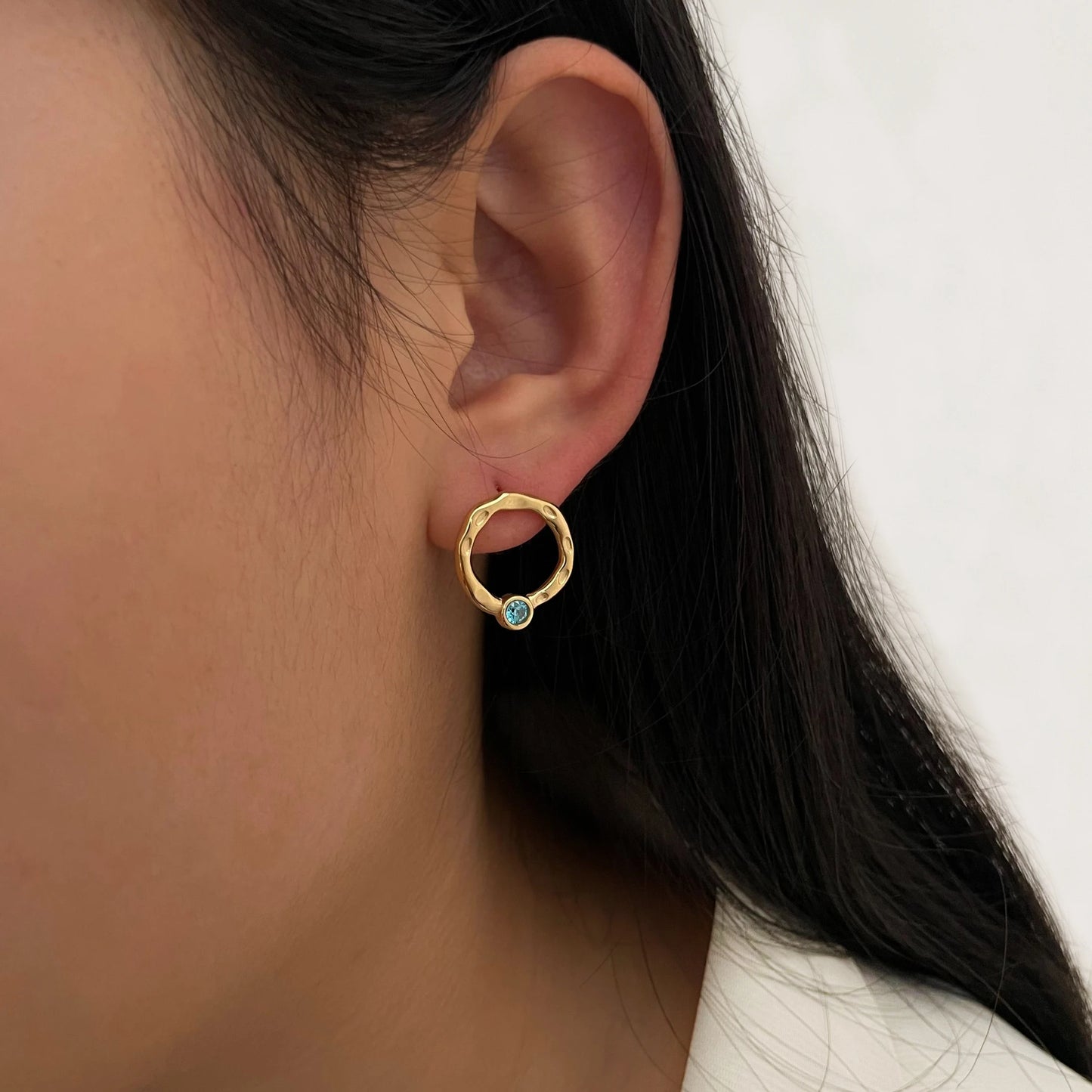 Pendientes con piedra turquesa
