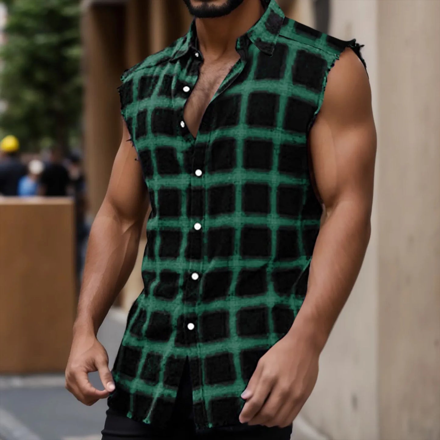 Camisa de cuadros hombre