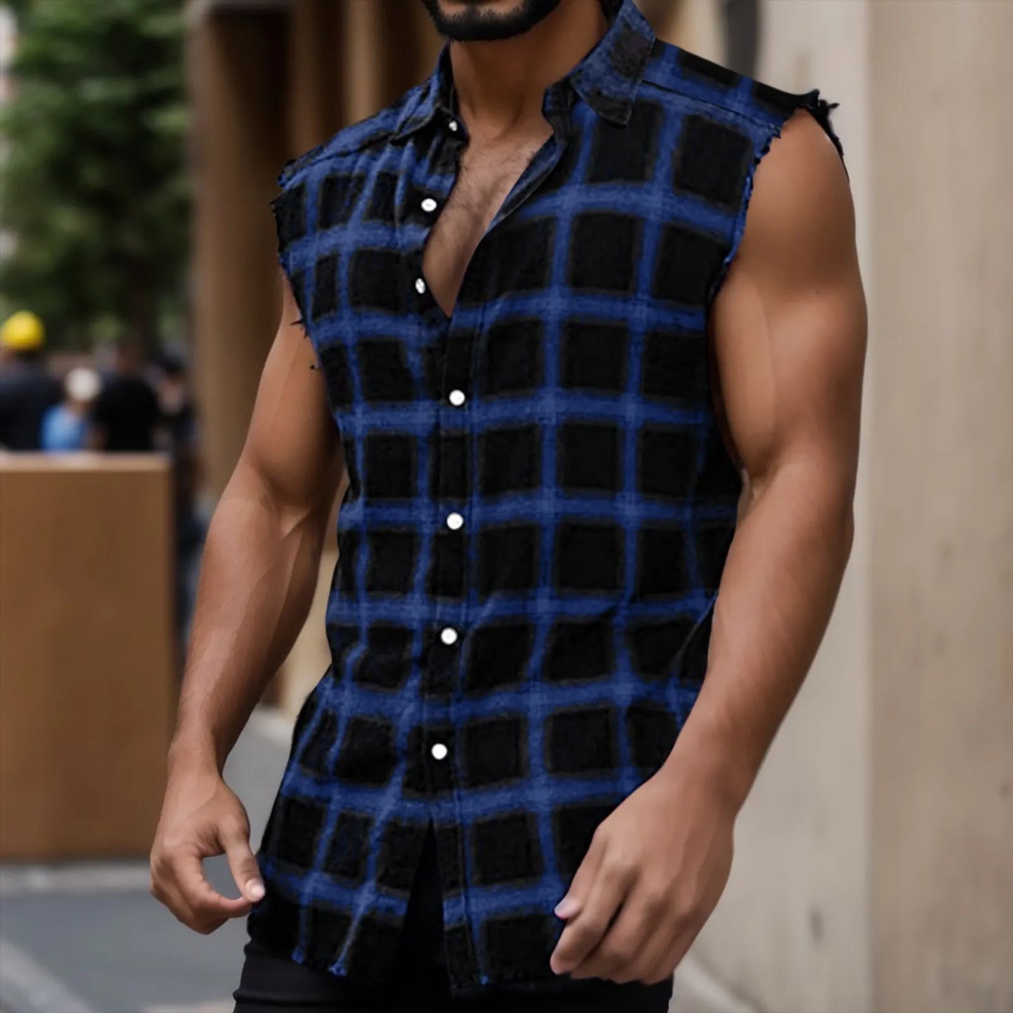 Camisa de cuadros hombre