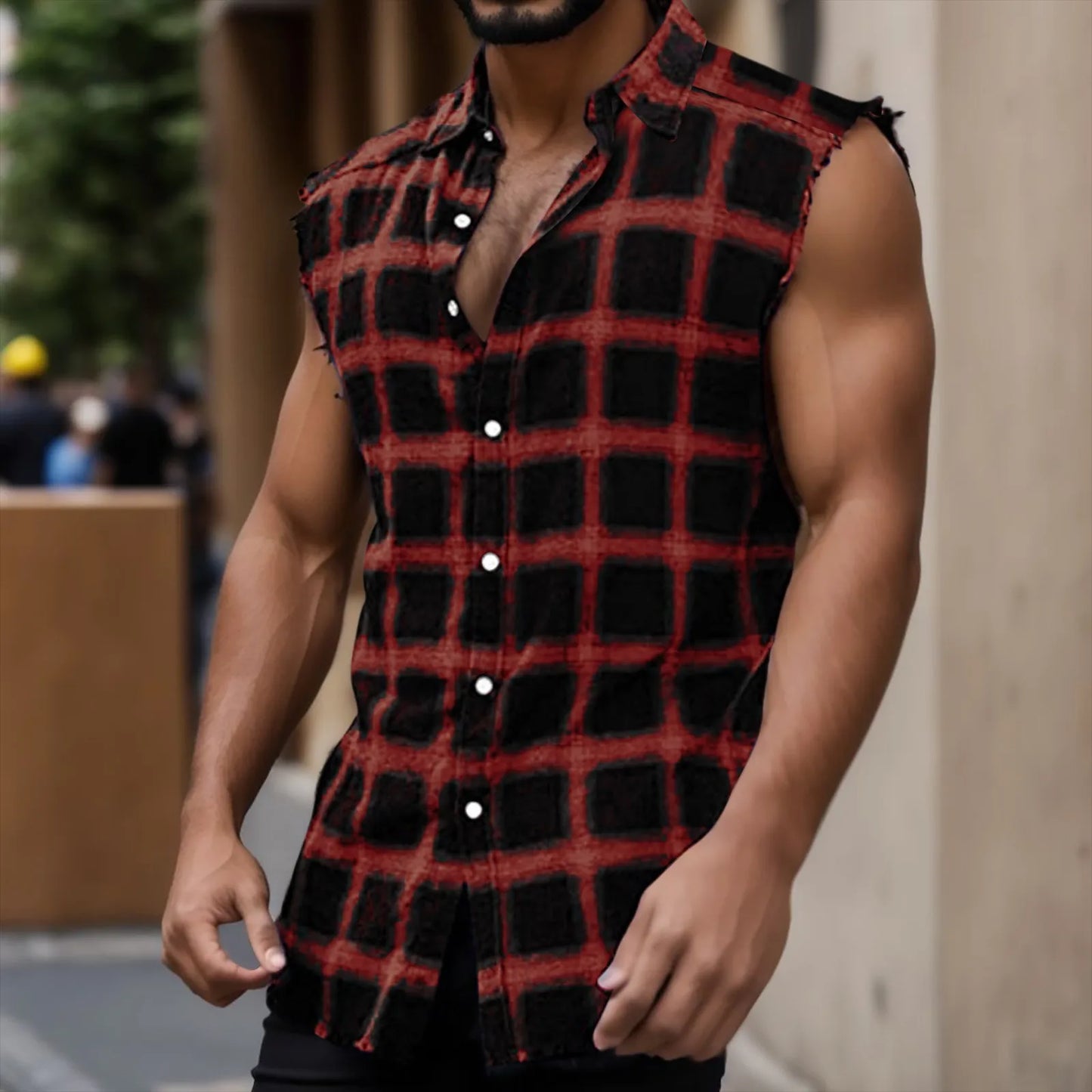 Camisa de cuadros hombre