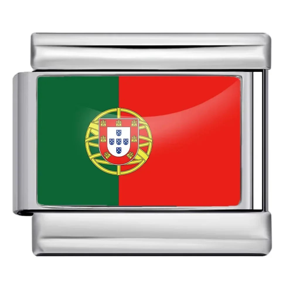 Charms de banderas de acero inoxidable