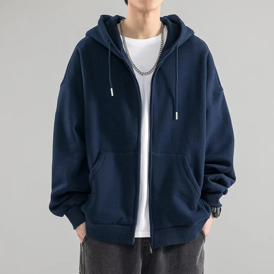Chaqueta básica con capucha para hombre