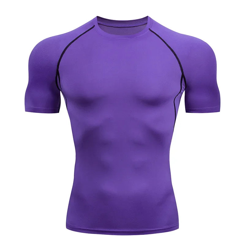Camiseta manga corta ajustada hombre