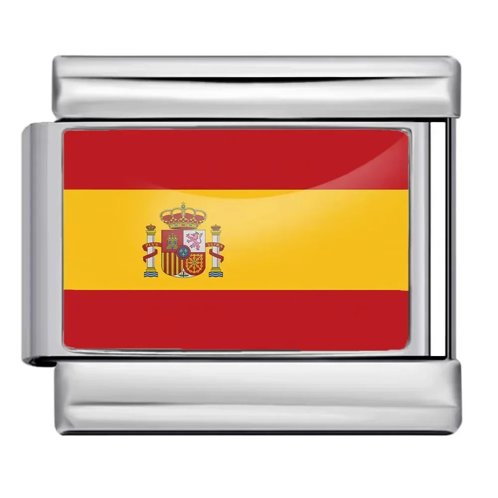 Charms de banderas de acero inoxidable