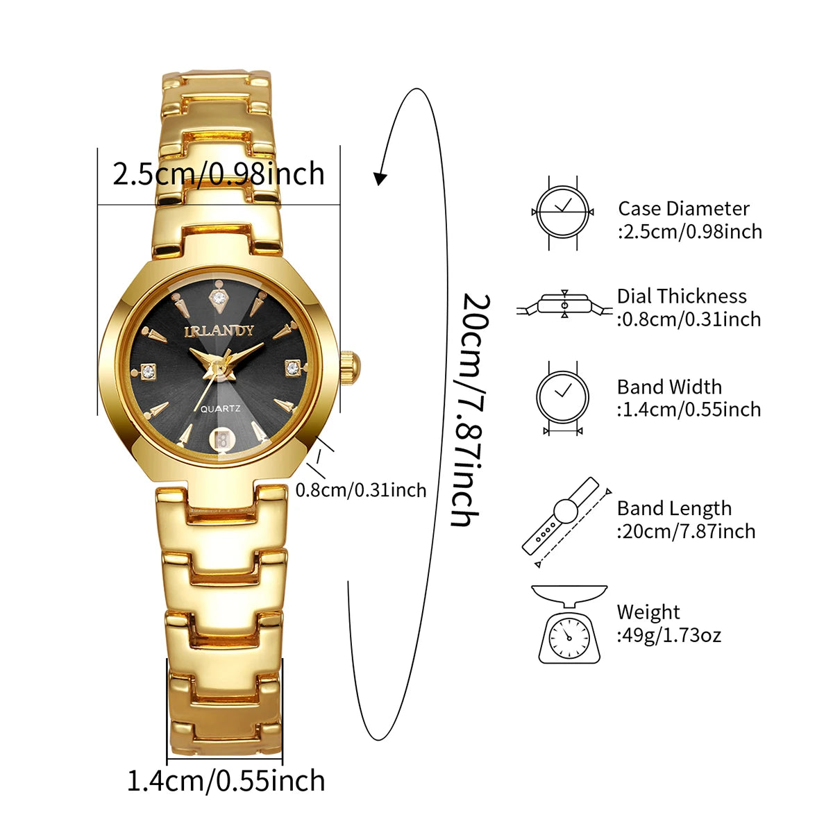 Reloj de acero inoxidable para mujer