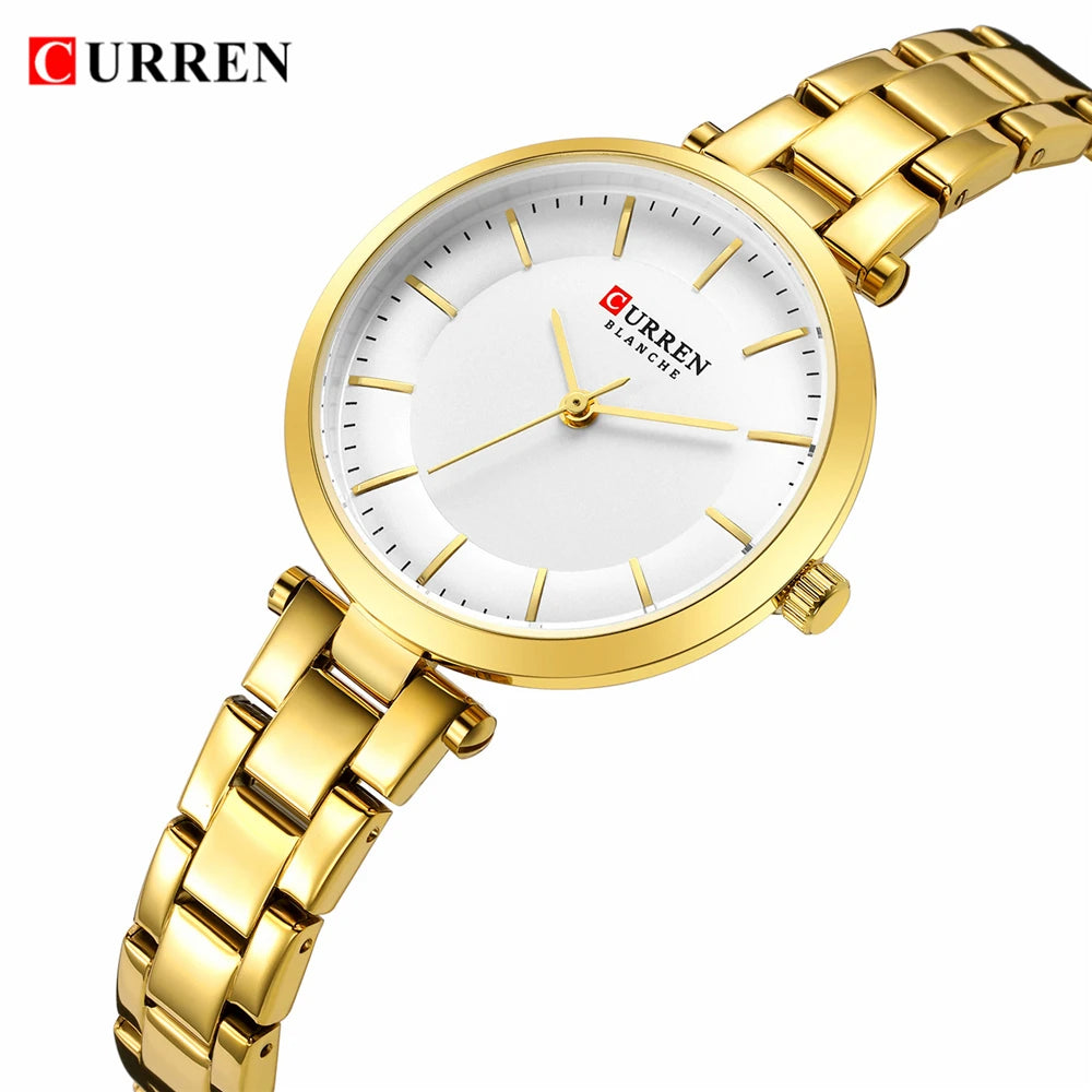 Reloj metálico de mujer