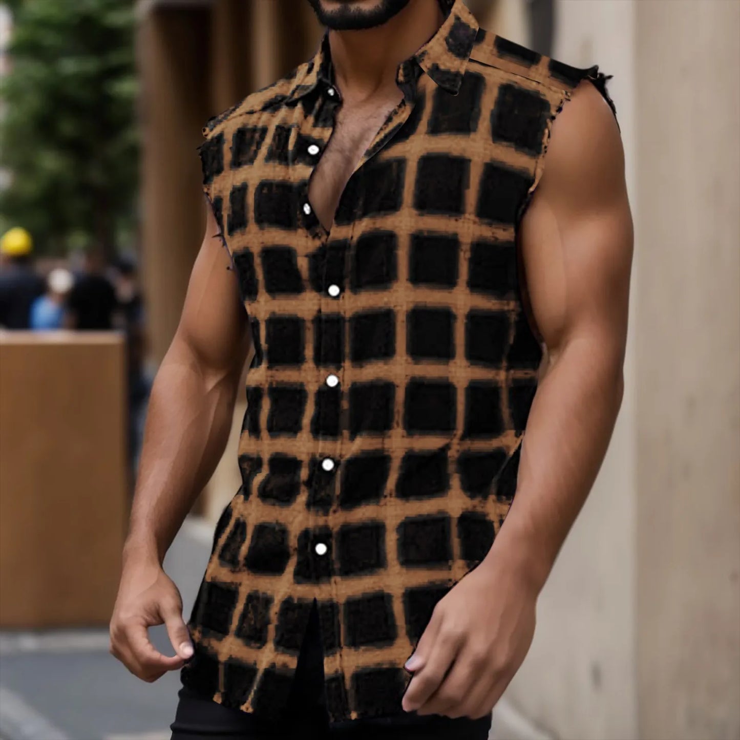 Camisa de cuadros hombre