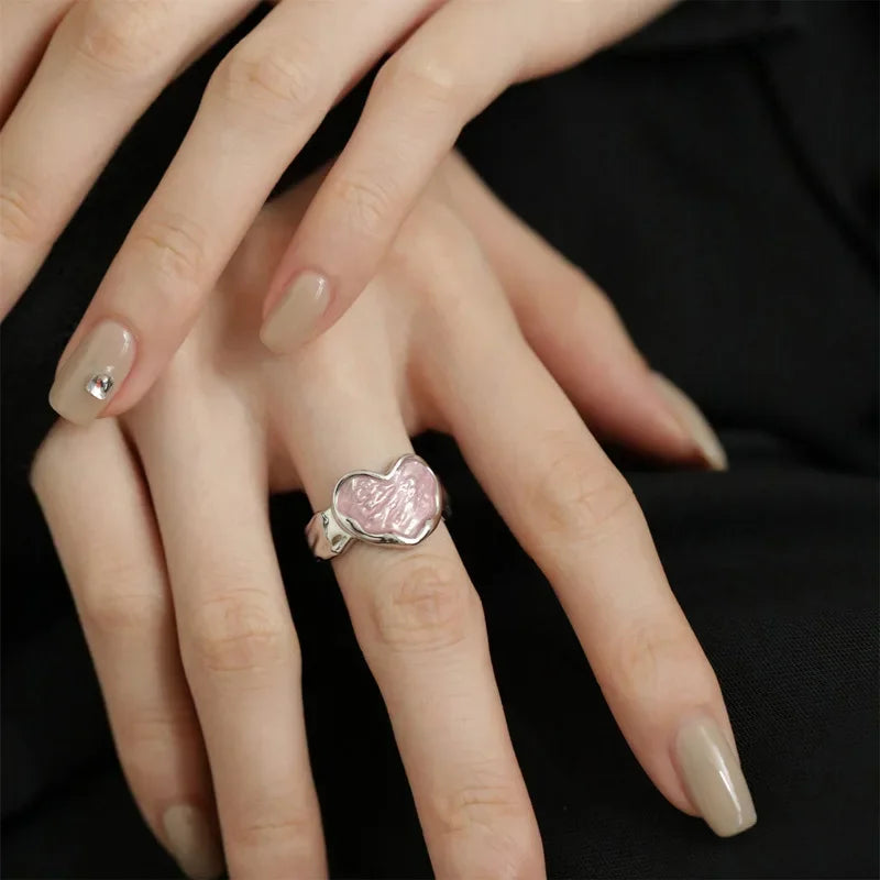 Anillo ajustable de corazón