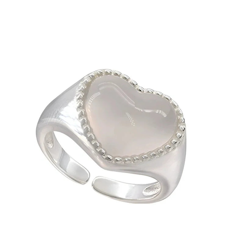 Anillo corazón de cristal