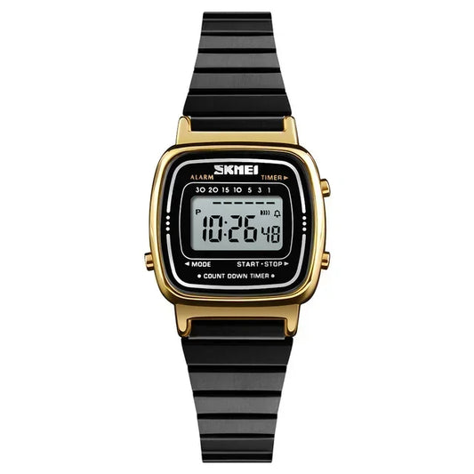 Reloj digital metálico para mujeres